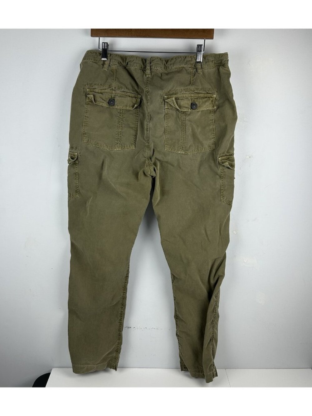 Carbon 2 Cobalt Cargo Pants Mens 35x30 Green Canvas Tapered Tactical Distressed